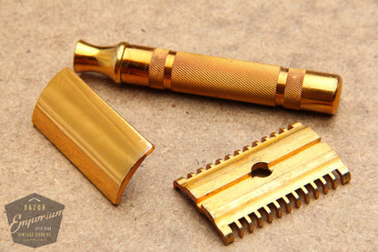 Gillette 1930's Gold NEW Long Comb Double Edge Safety Razor