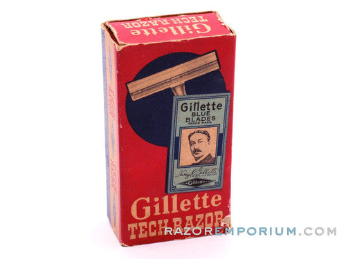 1950's Gillette Tech Safety Razor w/ Red Box