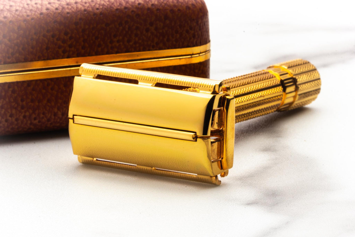 1948-50 Gillette Gold Aristocrat Double Edge Safety Razor | New Old Stock