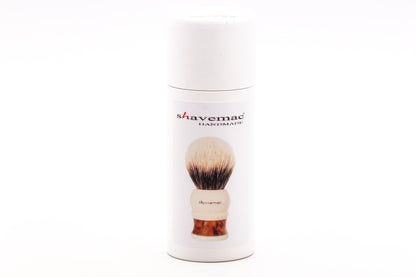 Shavemac | Germania Silvertip 2-Band Badger Shave Brush With Tortoise & Ivory Handle