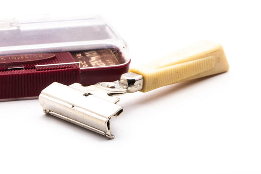 1950's Eversharp Schick Injector Razor Set with Case & Blades | Original Condition