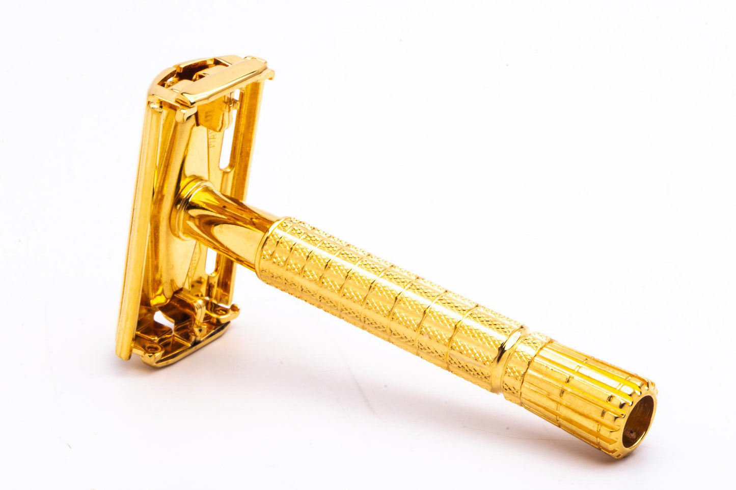 1959 E4 Gillette Flare Tip Regular Super Speed Safety Razor | 24k Gold Revamp