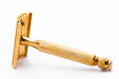 1958 D2 Gillette Gold Ball End Tech Double Edge Safety Razor | Original Condition