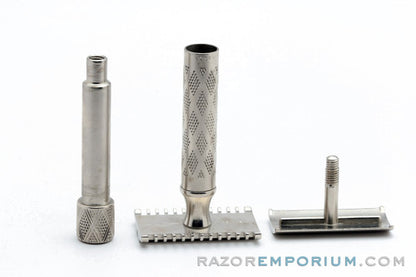1930's Gillette New Deluxe Criterion DE Safety Razor Set | Factory Nickel Revamp