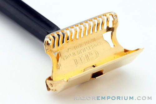 1940's Gem Junior Gold Single Edge Safety Razor Set - Mint