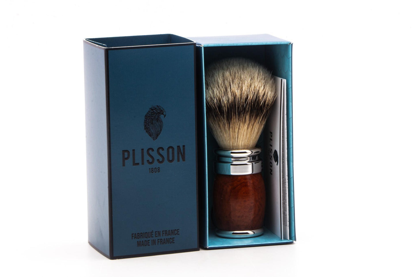 Plisson 1808 | Briar Wood & High Mountain White Badger Shaving Brush