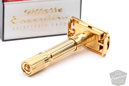 Gillette 1958 Executive Double Edge in Original Case * Gold Revamp