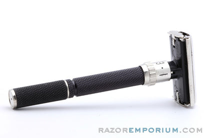 1980 Gillette Super Adjustable "Black Beauty" DE Safety Razor Set A1