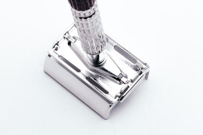 1959 E2 Gillette Heavy Red Tip Super Speed Double Edge Safety Razor | Rhodium Revamp