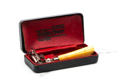1935-45 Schick Injector Bakelite Handle Set With Case | Original Condition