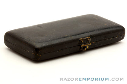 1909 Gillette Gold ABC Pocket Edition - Old Type (DE) Razor with Gun Metal Case and Blade Bank