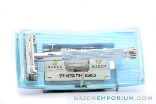 1966 Gillette Blue Star Lady Gillette Set - Mint