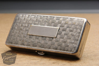 Gillette 1920 Basketweave Pocket Edition - Old Type Open Comb DE Razor Set