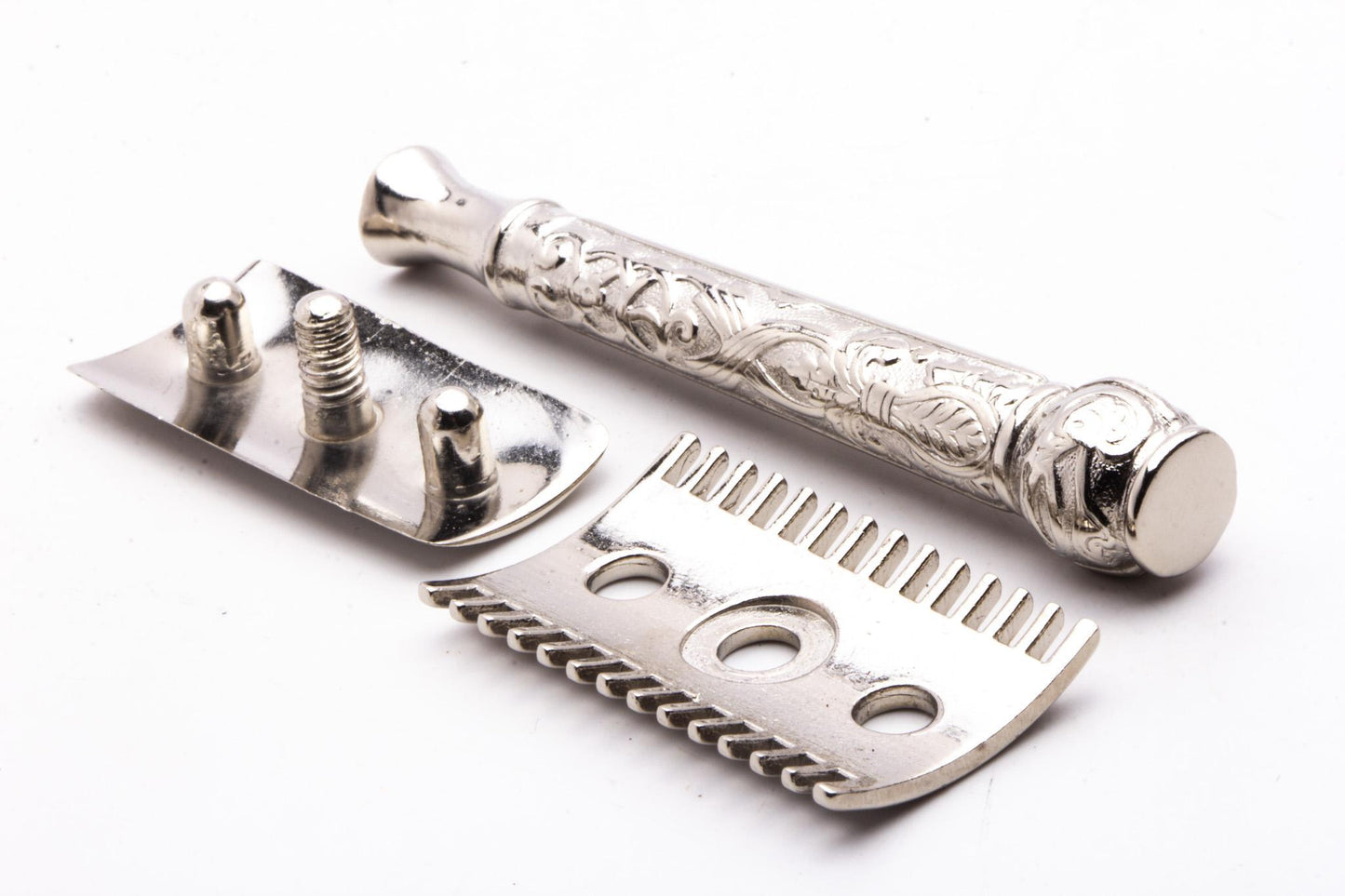 1910 Gillette Silver ABC Pocket Empire Double Edge Razor Set | Original Condition