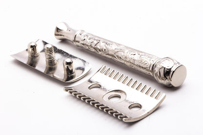 1910 Gillette Silver ABC Pocket Empire Double Edge Razor Set | Original Condition