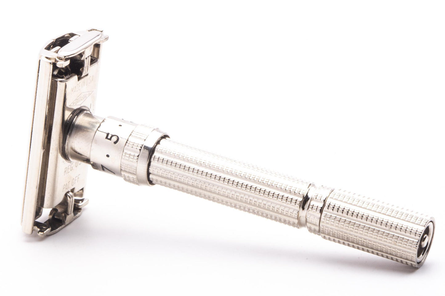 1964 J1 Gillette Slim Adjustable Double Edge Safety Razor | Factory Nickel Revamp