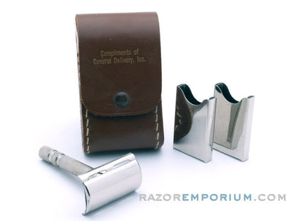 General Delivery, Inc. Safety Razor w/ Case & Blade Banks