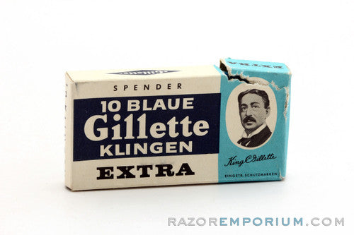 Gillette Blue Double Edge DE Dispenser 10 - New Old Stock (NOS) Razor Blades
