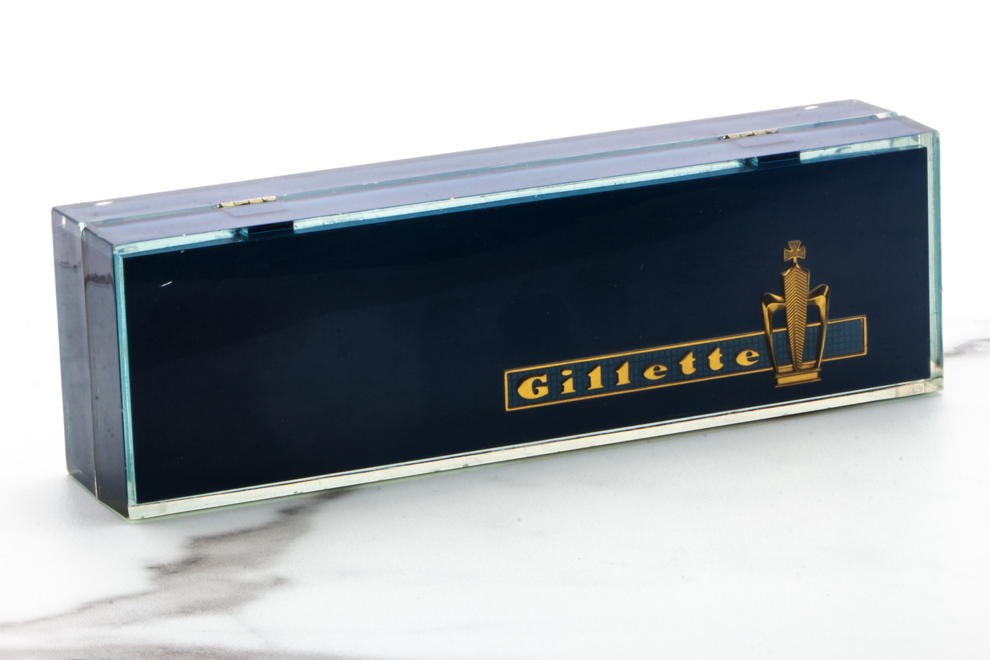 1960 F4 Gillette Gold Toggle Adjustable DE Safety Razor Set with Original Case | Original Condition