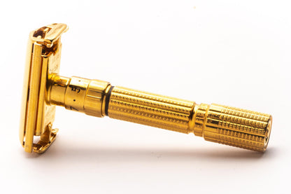 1958 D4 Gillette Executive Fatboy Adjustable Safety Razor | 24K Gold Revamp