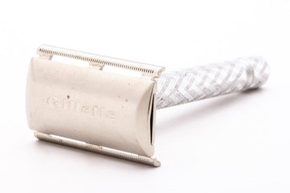 1967 M3 Gillette Ball End Tech Spiral Handle DE Safety Razor | Marcas Regs