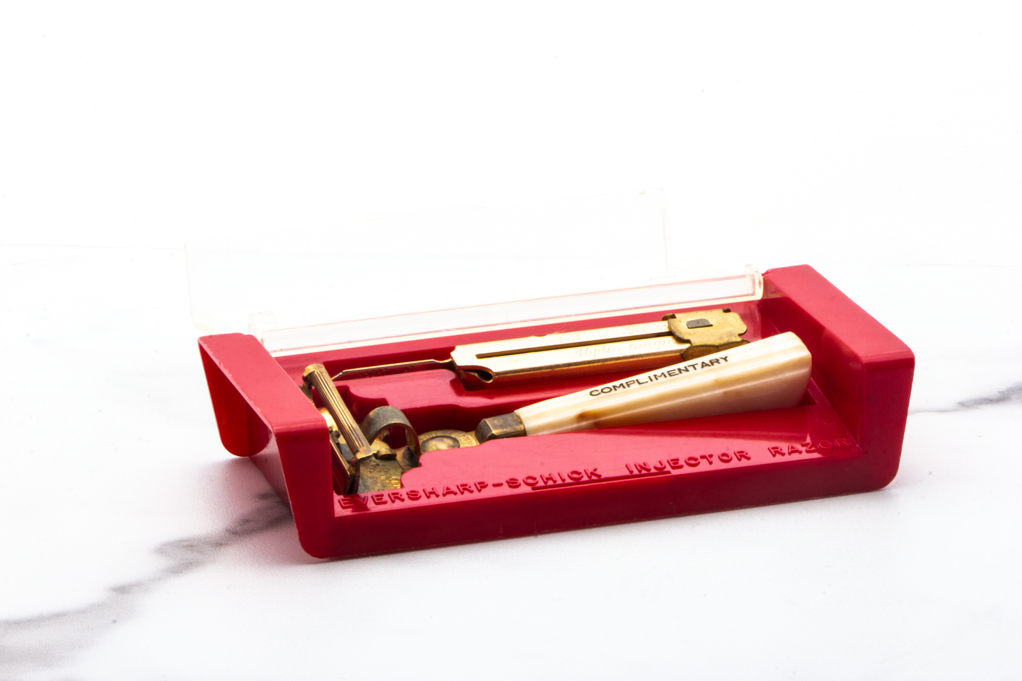 1950s Eversharp-Schick Gold Single Edge Complimentary Injector Razor Set | Original Condition
