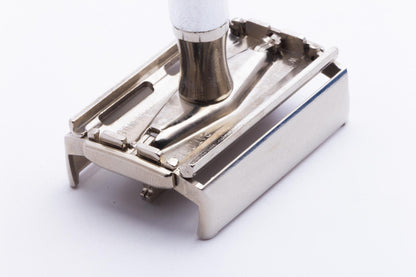 1951 W4 Gillette Black Tip Super Speed Double Edge Safety Razor Set | Original Condition