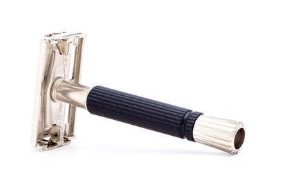 1966 L3 Gillette Black Handle Super Speed Safety Razor | Factory Nickel Revamp