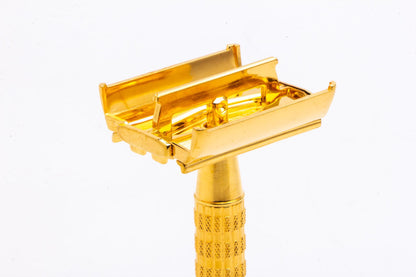 1955 A2 Gillette Heavy Red Tip Super Speed Safety Razor | 24K Gold Revamp