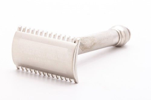 Schepps Bakery Gillette Three Piece Safety Razor Open Comb | Nickel Revamp