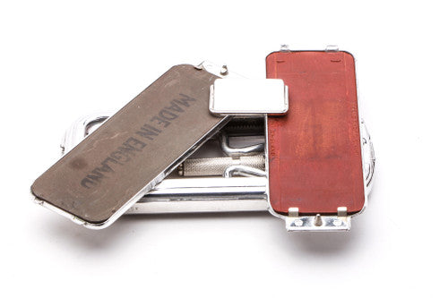 Rolls Razor Safety Razor With Leather Case & Blade Bank - Made in England