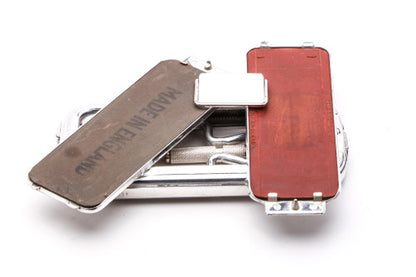 Rolls Razor Safety Razor With Leather Case & Blade Bank - Made in England