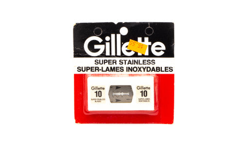 Gillette Stainless Steel Double Edge Razor Blade Bank with Blades ...