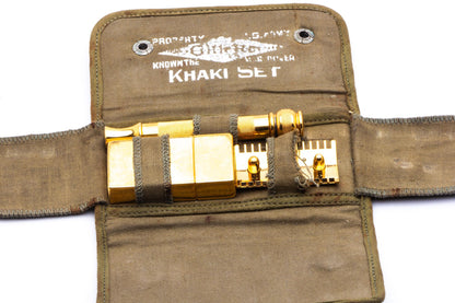1919 Gillette Soft Roll U.S. Army Khaki Kit | 24k Gold Revamp