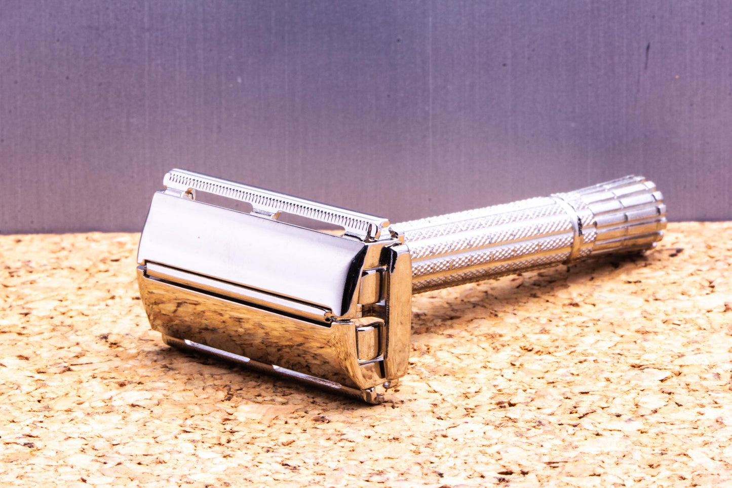 1959 E1 Gillette Flare Tip Super Speed Safety Razor  | Factory Nickel Revamp
