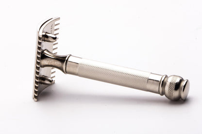 1920's Gillette Old Type Debutante Double Edge Razor Set | Factory Nickel Revamp