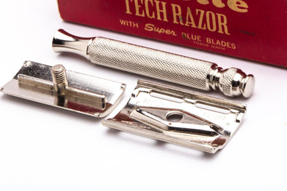 1957 C4 Gillette Ball End Tech DE Safety Razor | Original Condition