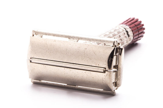 1955 A2 Gillette Heavy Red Tip Super Speed Safety Razor | Original Condition