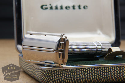 Gillette 1954 President DE Safety Razor - Original Rhodium Finish MINT