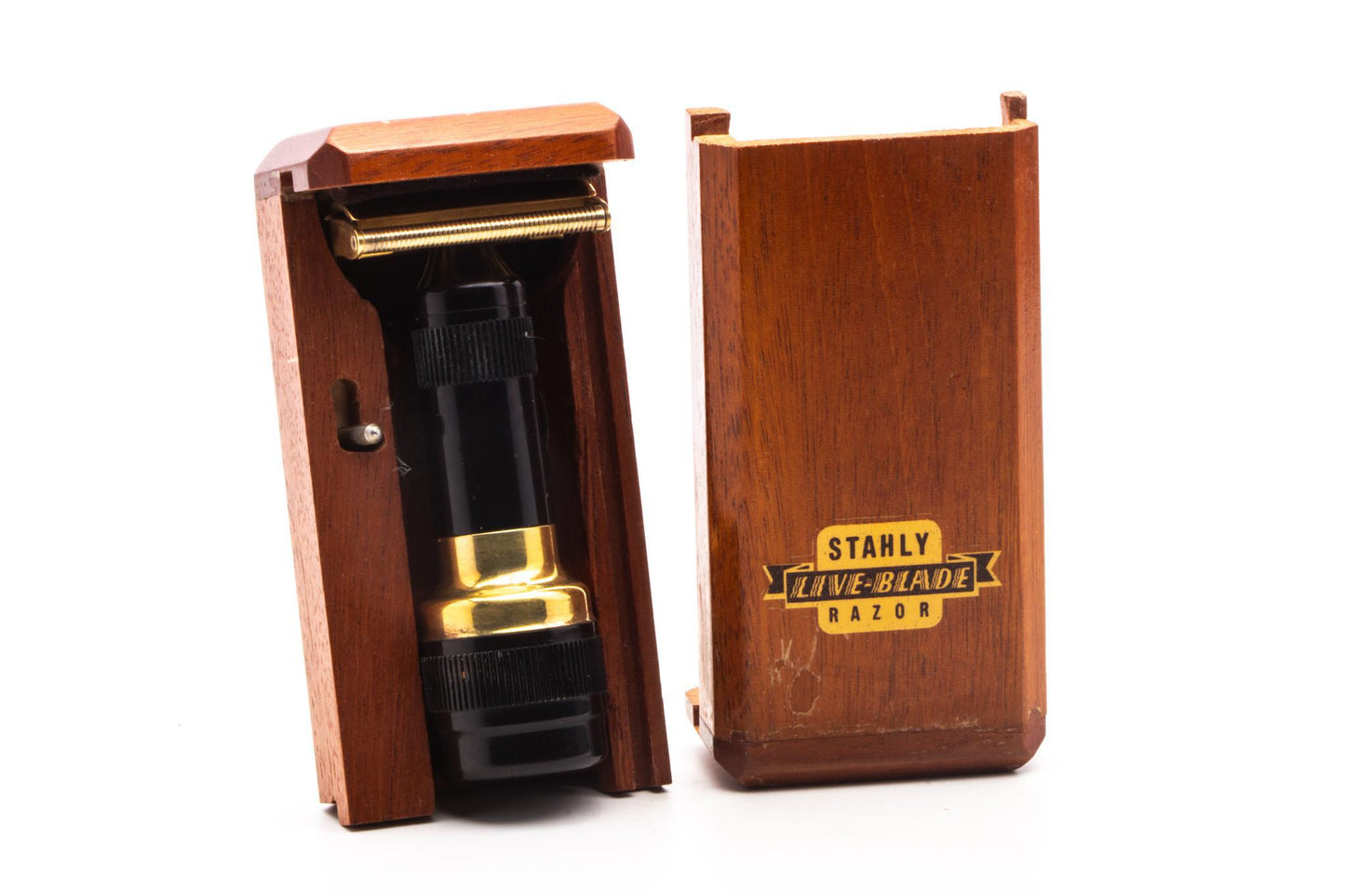 Stahly Live Blade Wind Up Vibrating Safety Razor w/ Wood Box | Original Condition