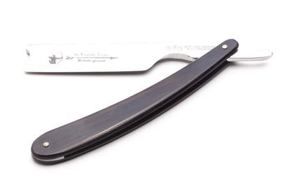 6/8" Gustave Lalune Straight Razor "English Archer" Blackwood Scales w/ Engraved Barbers Notch