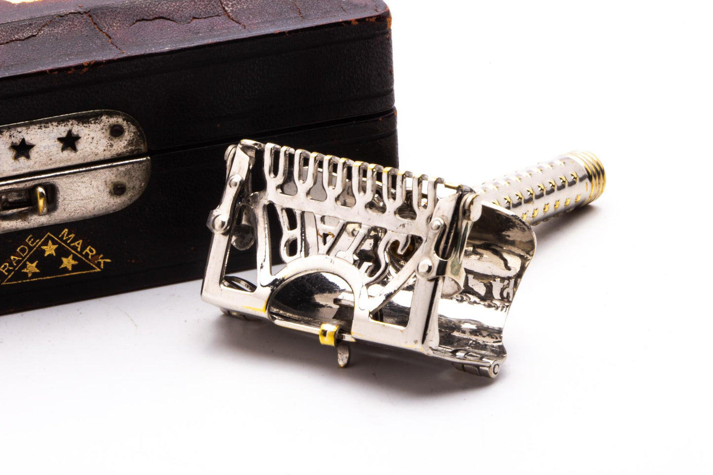 1910's Kampfe Bros. STAR Single Edge Lather Catcher Safety Razor Set | Original Condition