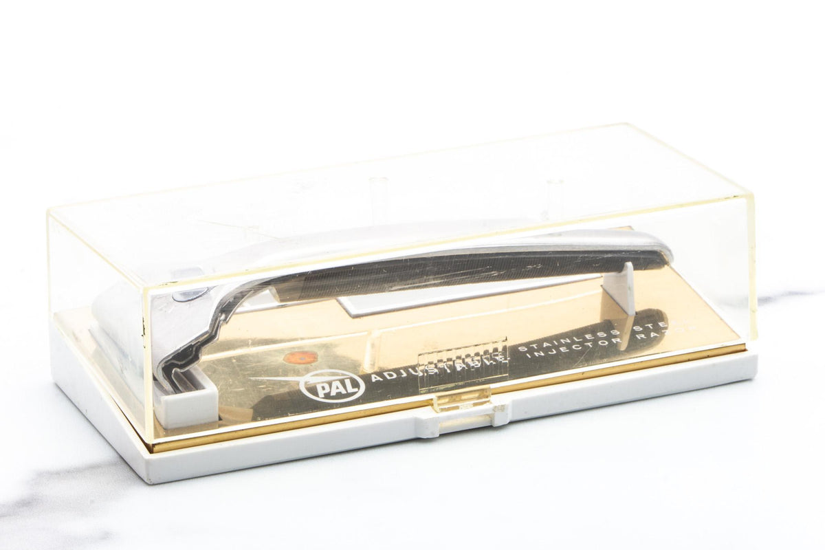 1960's PAL Adjustable Stainless Steel Injector Razor Set | Original Condition