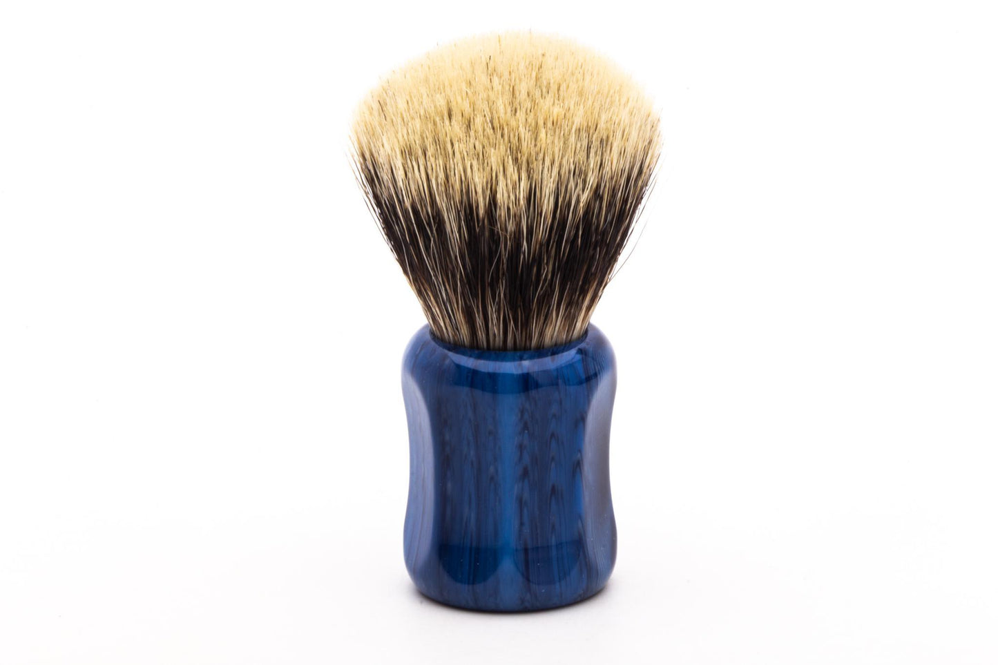 Shavemac |  Silvertip 2-Band Badger Shave Brush With Blue Marbled Handle