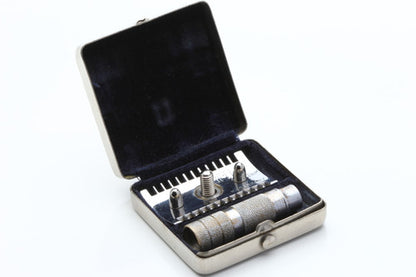Hoffritz 1960s Travel Open Comb DE Safety Razor