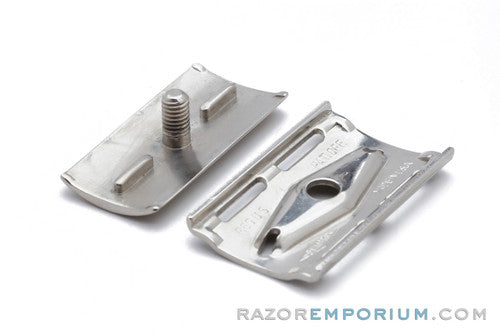 1947-51 Gillette Tech Cap & Guard | Factory Nickel Revamp - Universally Threaded