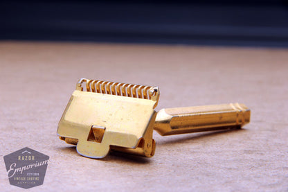 Gem 1912 - Gold Lined Handle Style Single Edge Safety Razor