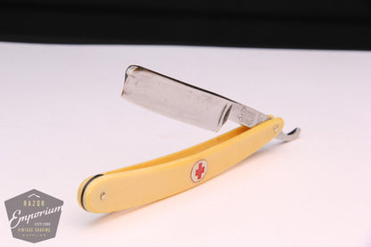 9/16" Genco Cutlery Hollow Ground | USA "Red Cross" Straight Razor w/ Original Scales