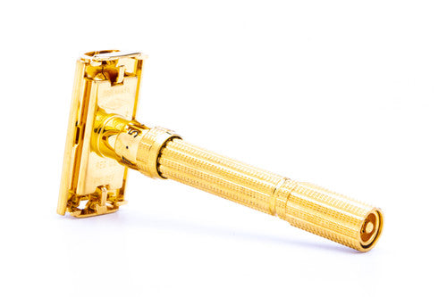 1965 K1 Gillette Slim Aristocrat Adjustable DE Safety Razor | 24K Gold Revamp