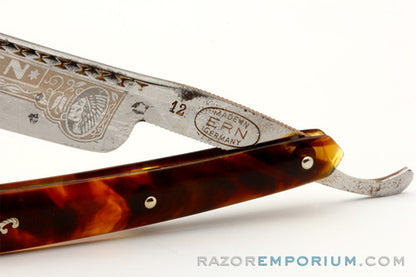 5/8" Ern No. 12 Straight Razor w/ Original Scale  | Solingen Germany